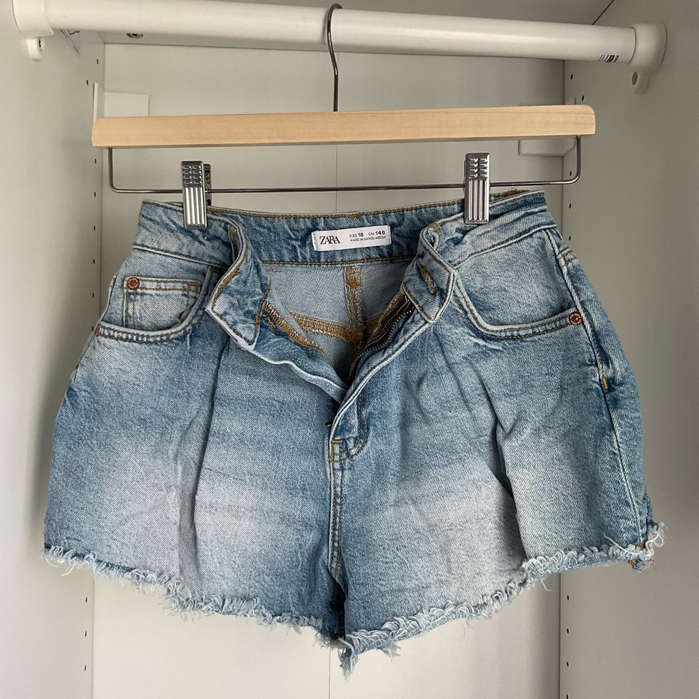 High-Waisted Flare Zara Jean Shorts, 00